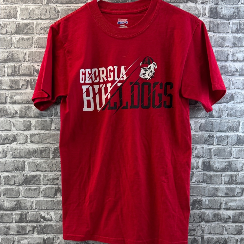 Red Georgia Bulldogs T-shirt‎
